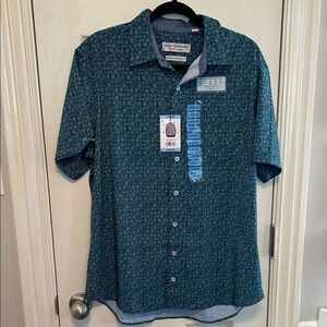 Men's Blue Patterned Shirt